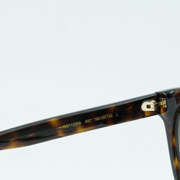 Gucci GG1122SA 002 Sunglasses Havana Square Frame, Brown Gradient Lenses main image 4